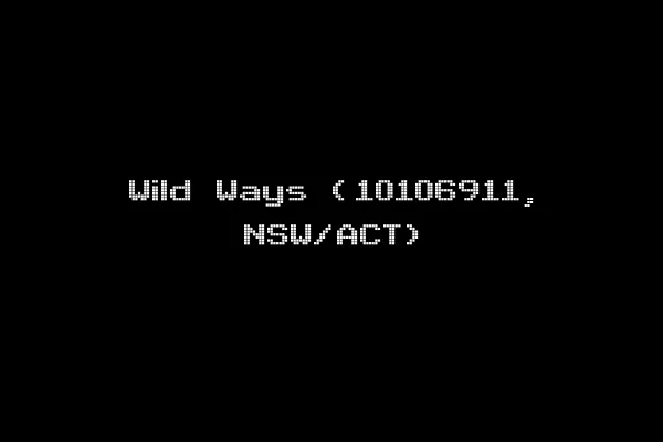 Wild Ways (10106911, NSW/ACT)