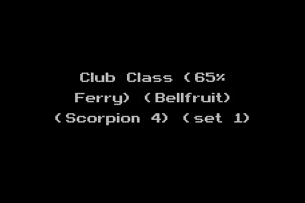 Club Class (65% Ferry) (Bellfruit) (Scorpion 4) (set 1)