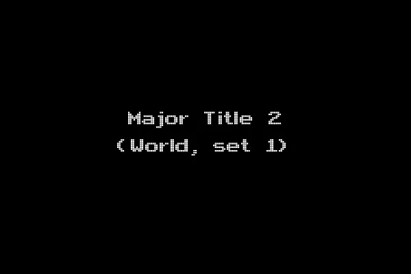 Major Title 2 (World, set 1)