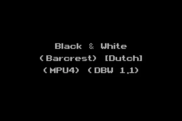 Black & White (Barcrest) [Dutch] (MPU4) (DBW 1.1)