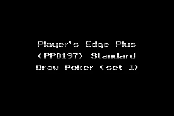 Player's Edge Plus (PP0197) Standard Draw Poker (set 1)