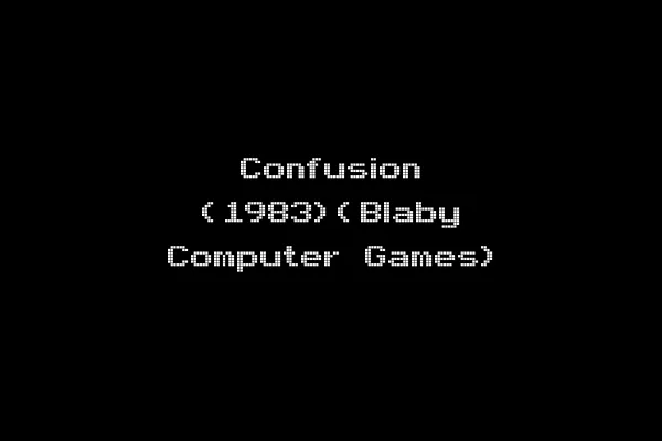 Confusion (1983)(Blaby Computer Games)