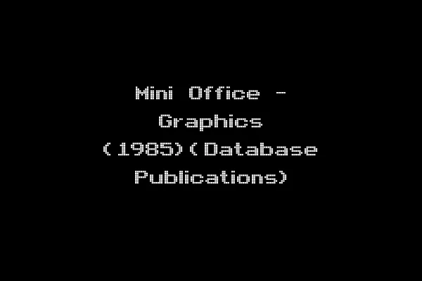 Mini Office - Graphics (1985)(Database Publications)