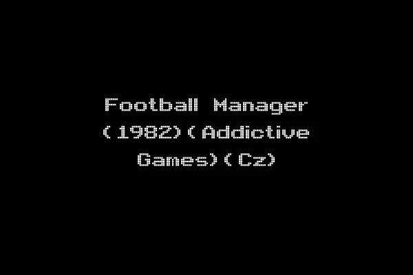 Football Manager (1982)(Addictive Games)(Cz)