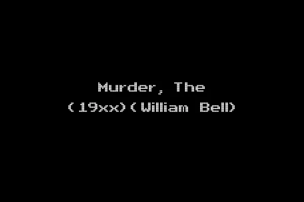 Murder, The (19xx)(William Bell)