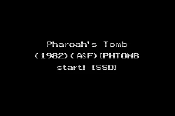 Pharoah's Tomb (1982)(A&F)[PHTOMB start] [SSD]