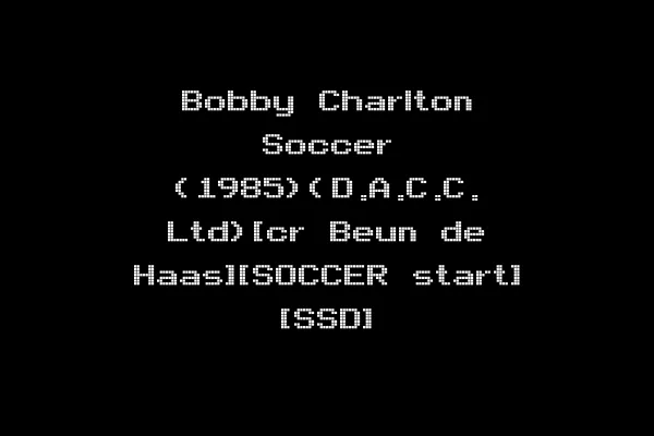 Bobby Charlton Soccer (1985)(D.A.C.C. Ltd)[cr Beun de Haas][SOCCER start] [SSD]