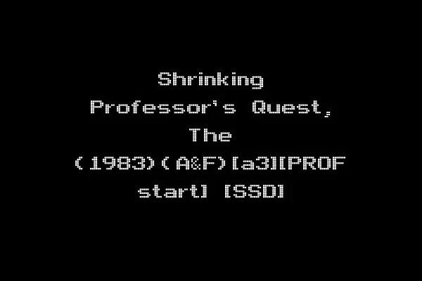 Shrinking Professor's Quest, The (1983)(A&F)[a3][PROF start] [SSD]