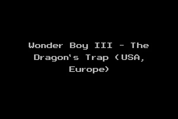 Wonder Boy III - The Dragon's Trap (USA, Europe)