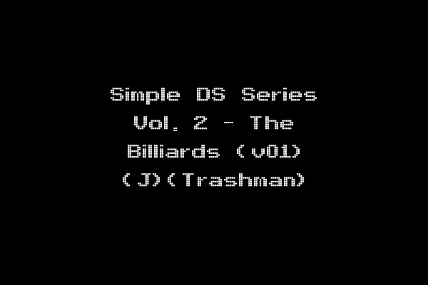 Simple DS Series Vol. 2 - The Billiards (v01) (J)(Trashman)
