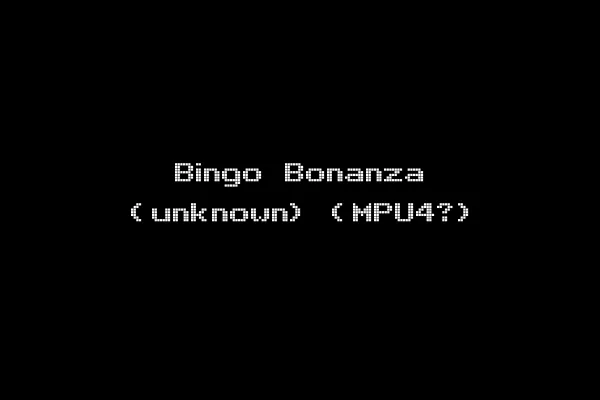 Bingo Bonanza (unknown) (MPU4?)