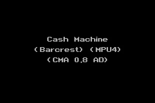 Cash Machine (Barcrest) (MPU4) (CMA 0.8 AD)