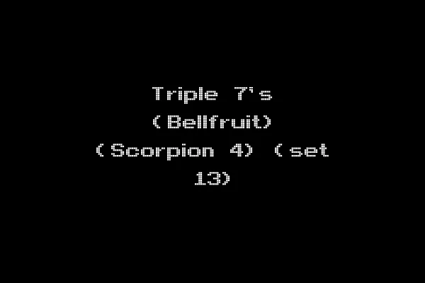 Triple 7's (Bellfruit) (Scorpion 4) (set 13)