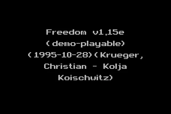 Freedom v1.15e (demo-playable) (1995-10-28)(Krueger, Christian - Kolja Koischwitz)
