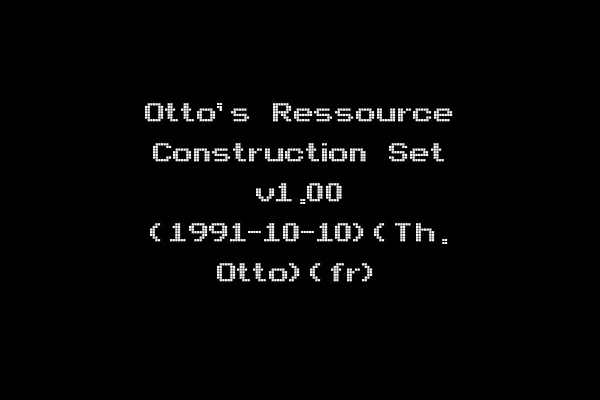 Otto's Ressource Construction Set v1.00 (1991-10-10)(Th. Otto)(fr)