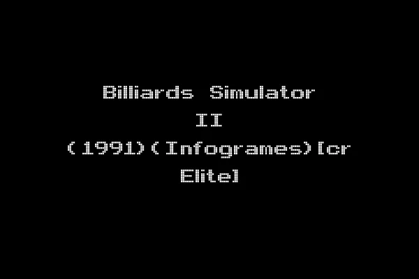 Billiards Simulator II (1991)(Infogrames)[cr Elite]
