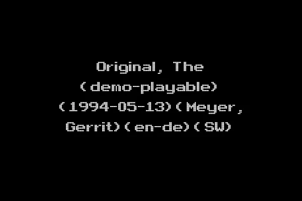 Original, The (demo-playable) (1994-05-13)(Meyer, Gerrit)(en-de)(SW)