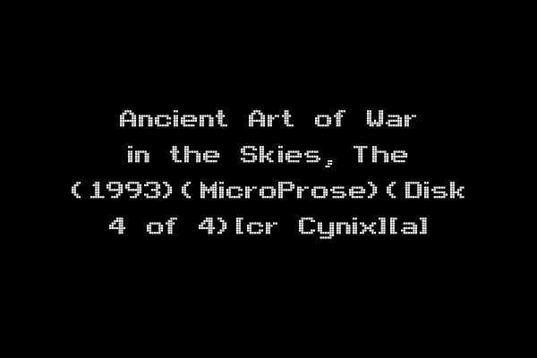 Ancient Art of War in the Skies, The (1993)(MicroProse)(Disk 4 of 4)[cr Cynix][a]