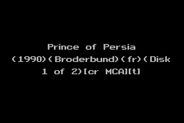 Prince of Persia (1990)(Broderbund)(fr)(Disk 1 of 2)[cr MCA][t]