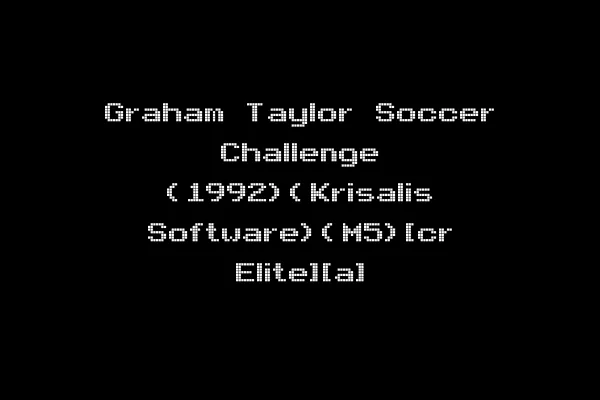 Graham Taylor Soccer Challenge (1992)(Krisalis Software)(M5)[cr Elite][a]