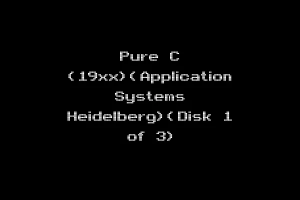 Pure C (19xx)(Application Systems Heidelberg)(Disk 1 of 3)