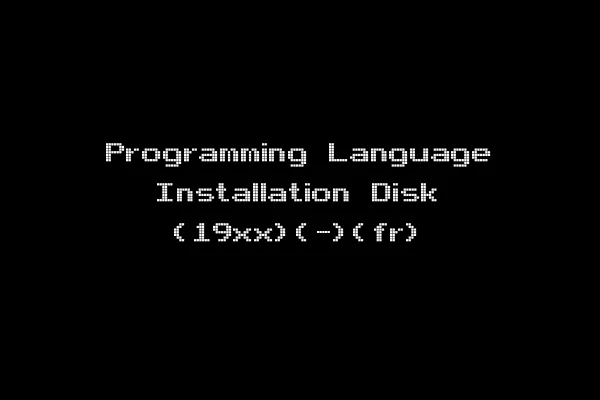 Programming Language Installation Disk (19xx)(-)(fr)