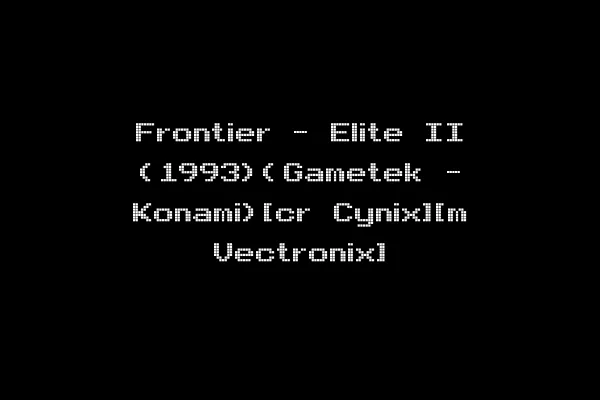 Frontier - Elite II (1993)(Gametek - Konami)[cr Cynix][m Vectronix]