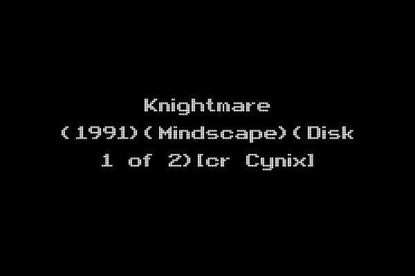 Knightmare (1991)(Mindscape)(Disk 1 of 2)[cr Cynix]