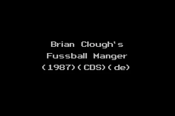 Brian Clough's Fussball Manger (1987)(CDS)(de)