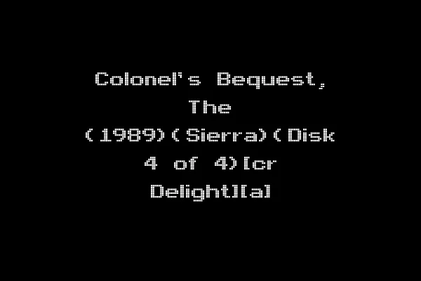 Colonel's Bequest, The (1989)(Sierra)(Disk 4 of 4)[cr Delight][a]