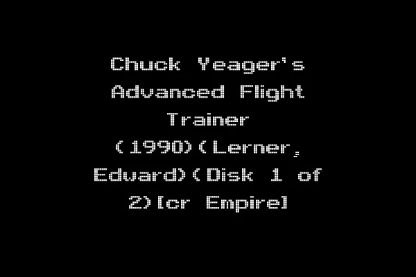 Chuck Yeager's Advanced Flight Trainer (1990)(Lerner, Edward)(Disk 1 of 2)[cr Empire]