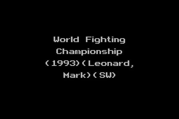 World Fighting Championship (1993)(Leonard, Mark)(SW)