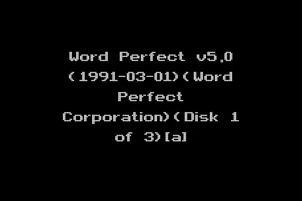 Word Perfect v5.0 (1991-03-01)(Word Perfect Corporation)(Disk 1 of 3)[a]