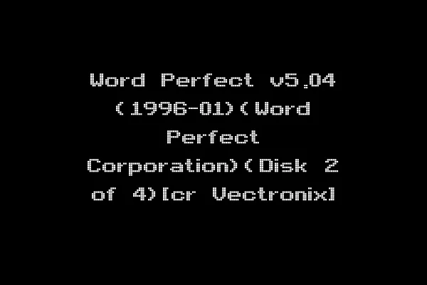 Word Perfect v5.04 (1996-01)(Word Perfect Corporation)(Disk 2 of 4)[cr Vectronix]