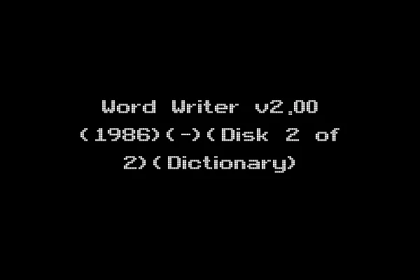 Word Writer v2.00 (1986)(-)(Disk 2 of 2)(Dictionary)