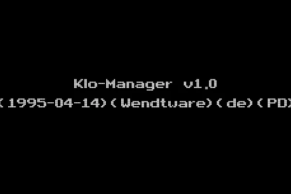Klo-Manager v1.0 (1995-04-14)(Wendtware)(de)(PD)