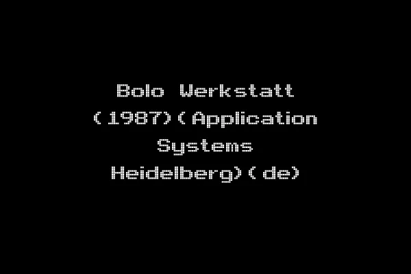 Bolo Werkstatt (1987)(Application Systems Heidelberg)(de)