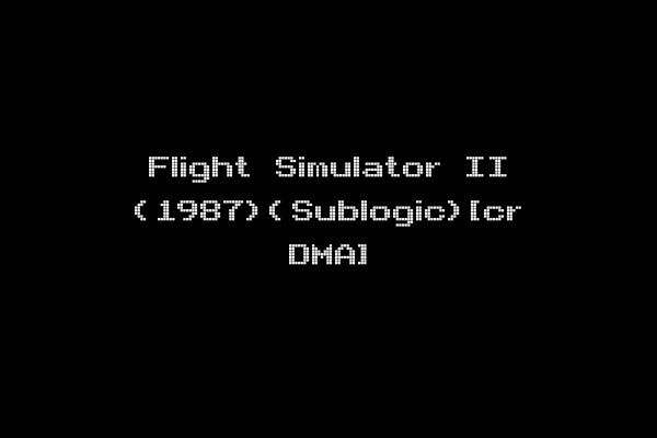Flight Simulator II (1987)(Sublogic)[cr DMA]