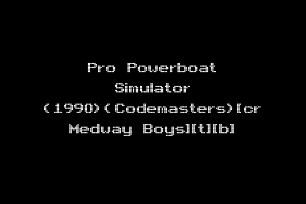 Pro Powerboat Simulator (1990)(Codemasters)[cr Medway Boys][t][b]