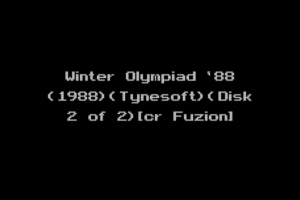 Winter Olympiad '88 (1988)(Tynesoft)(Disk 2 of 2)[cr Fuzion]