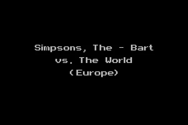 Simpsons, The - Bart vs. The World (Europe)