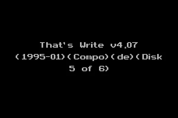 That's Write v4.07 (1995-01)(Compo)(de)(Disk 5 of 6)