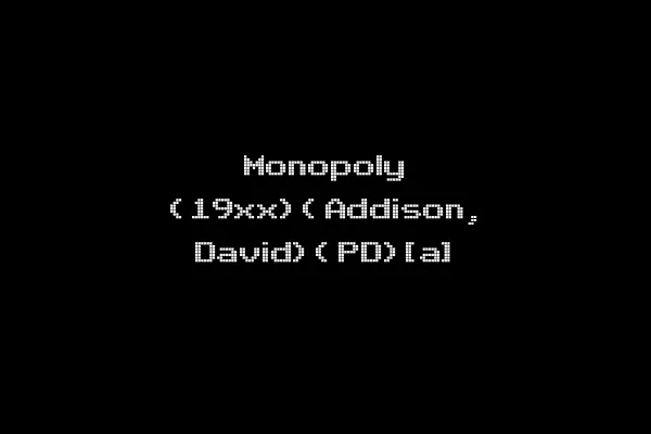 Monopoly (19xx)(Addison, David)(PD)[a]