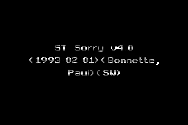 ST Sorry v4.0 (1993-02-01)(Bonnette, Paul)(SW)