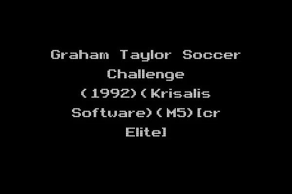 Graham Taylor Soccer Challenge (1992)(Krisalis Software)(M5)[cr Elite]