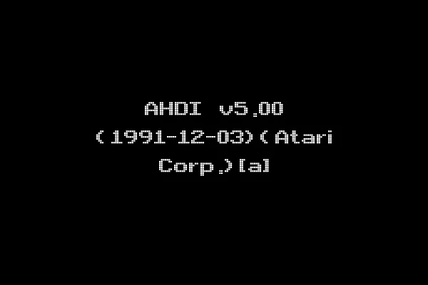 AHDI v5.00 (1991-12-03)(Atari Corp.)[a]