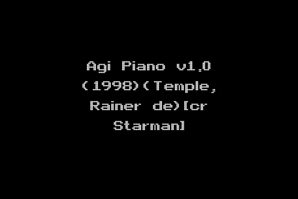 Agi Piano v1.0 (1998)(Temple, Rainer de)[cr Starman]