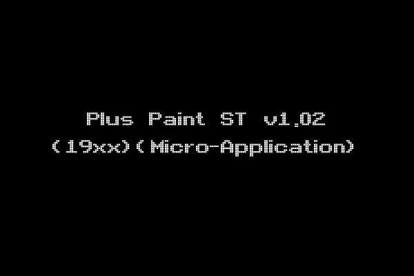 Plus Paint ST v1.02 (19xx)(Micro-Application)