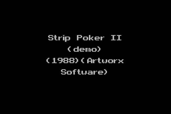 Strip Poker II (demo) (1988)(Artworx Software)