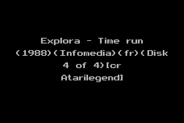 Explora - Time run (1988)(Infomedia)(fr)(Disk 4 of 4)[cr Atarilegend]